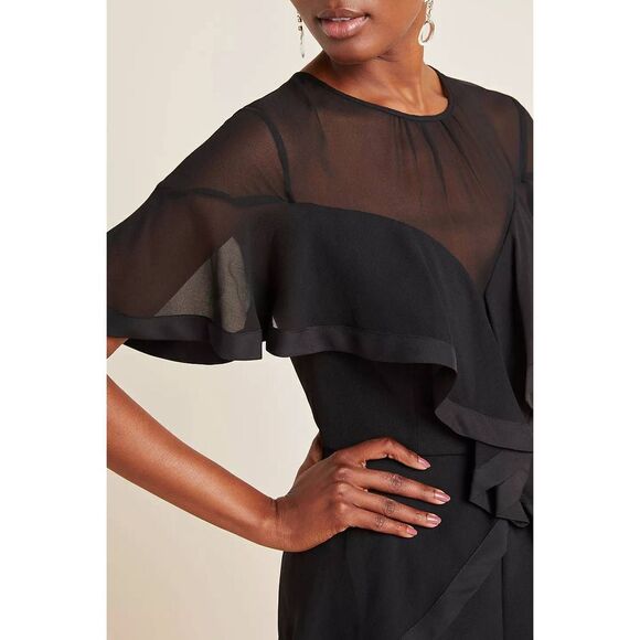 NWT Anthropologie Harlyn Amaris Flutter-Sleeved Jumpsuit. M - Picture 2 of 12